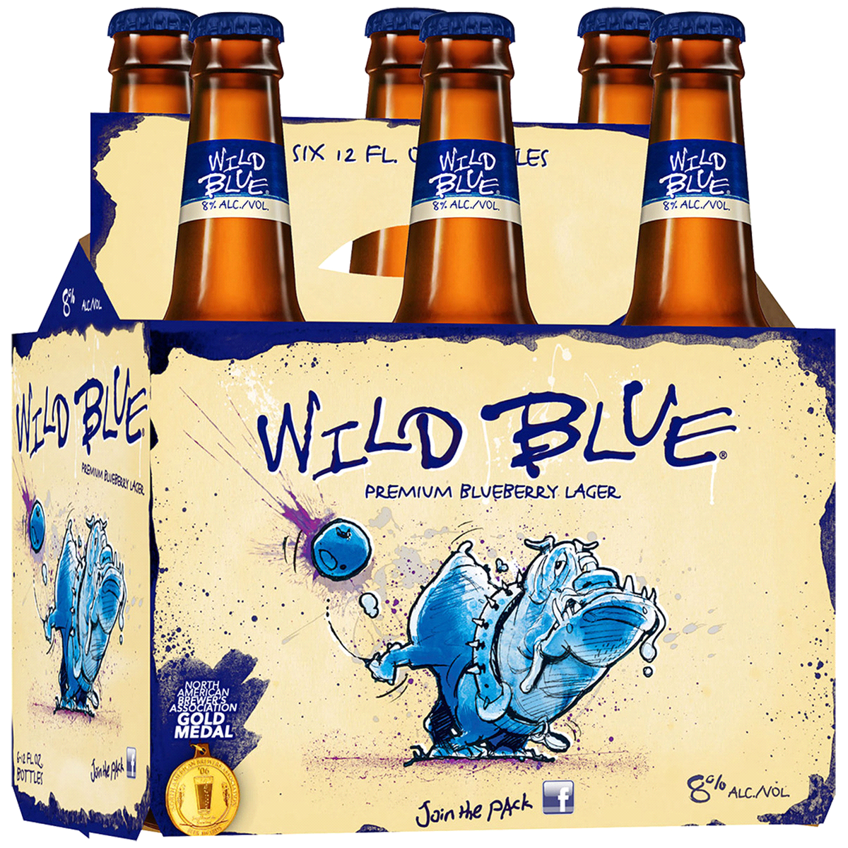 slide 3 of 3, Wild Goose Brewery Wild Blue Premium Blueberry Lager, 6 ct; 12 fl oz