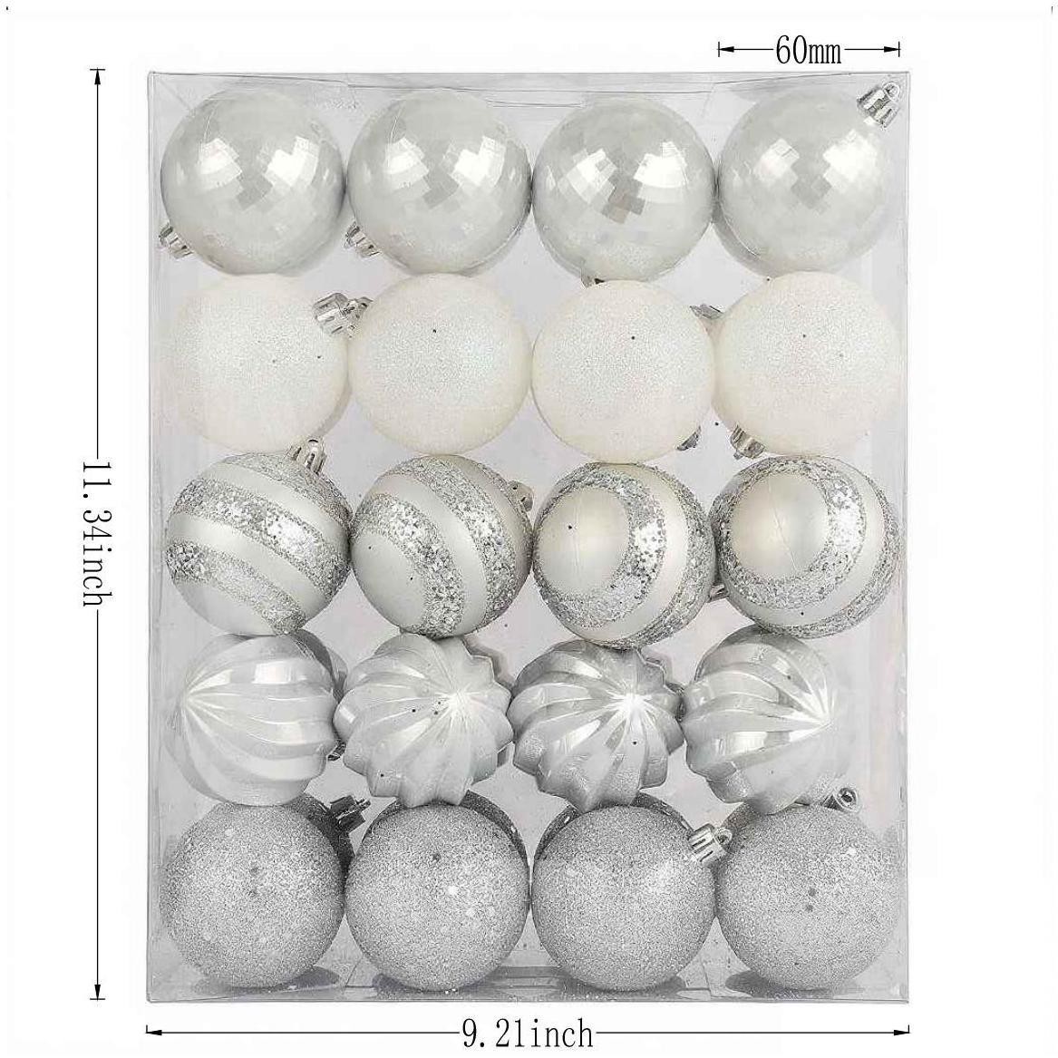 slide 2 of 3, 40 Pack 2" Silver Shatterproof Ball Ornaments By Ashland, 40 ct