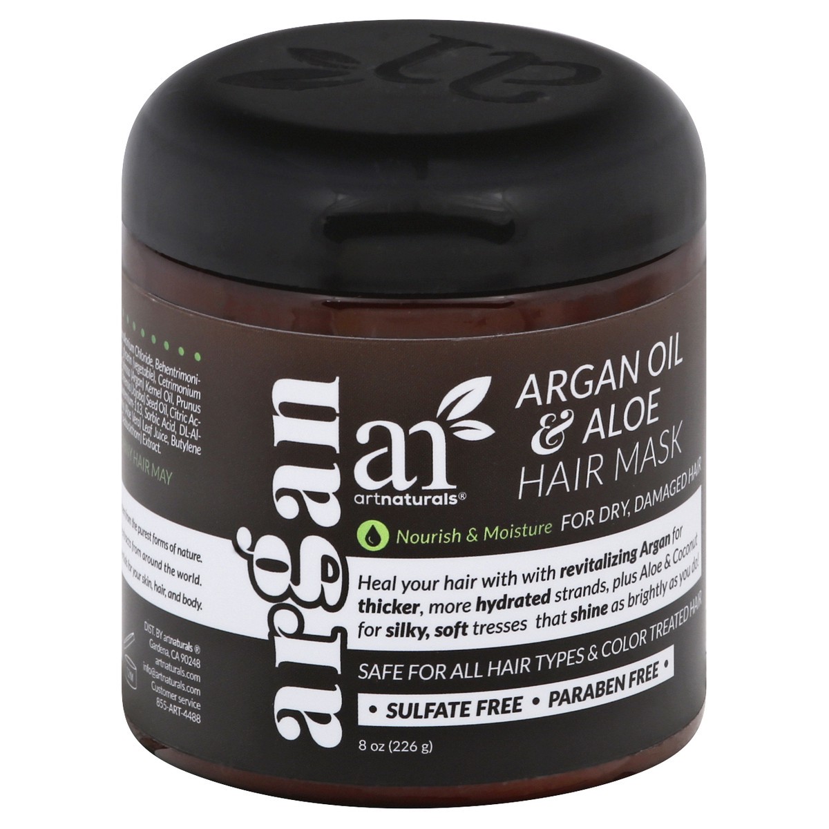 slide 2 of 9, artnaturals Argan Oil & Aloe Hair Mask 8 oz, 8 fl oz