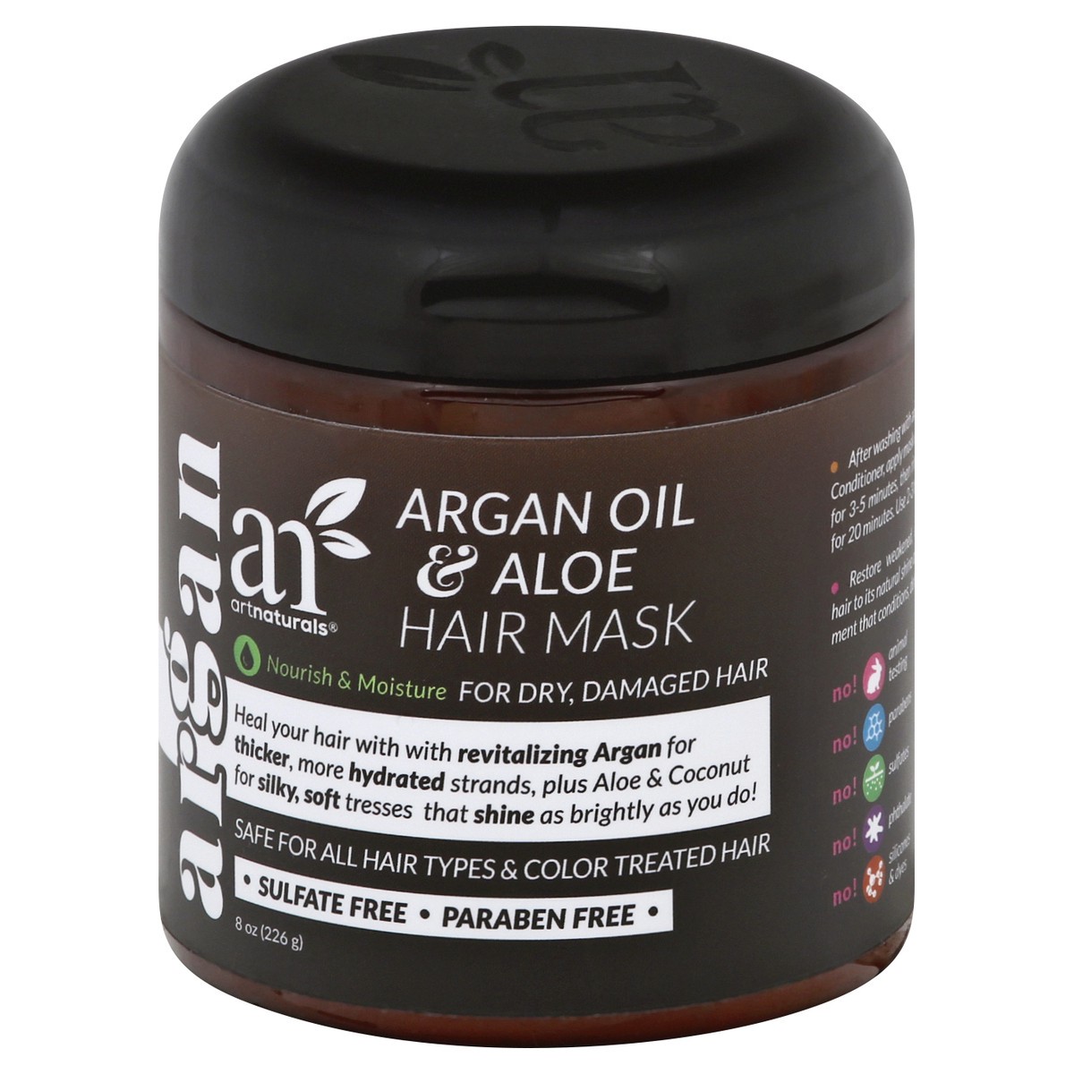 slide 3 of 9, artnaturals Argan Oil & Aloe Hair Mask 8 oz, 8 fl oz