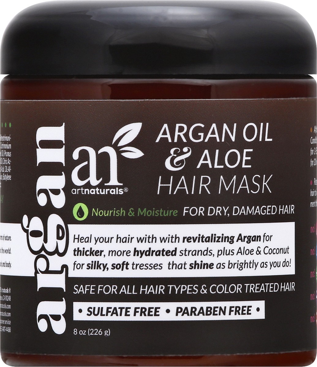 slide 6 of 9, artnaturals Argan Oil & Aloe Hair Mask 8 oz, 8 fl oz