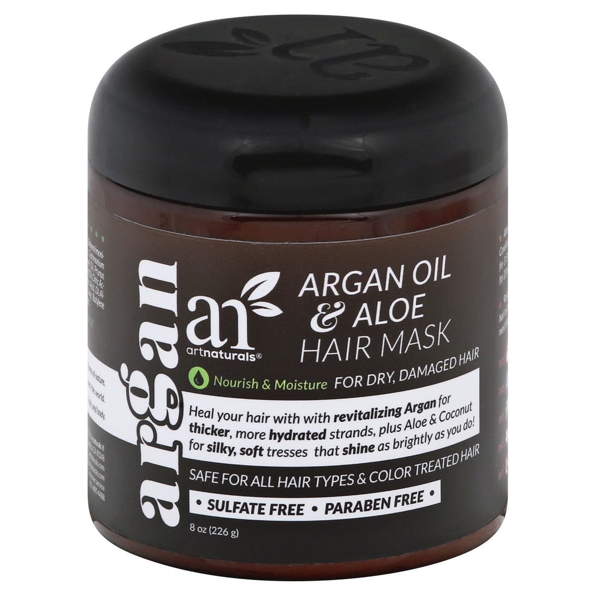 slide 1 of 9, artnaturals Argan Oil & Aloe Hair Mask 8 oz, 8 fl oz