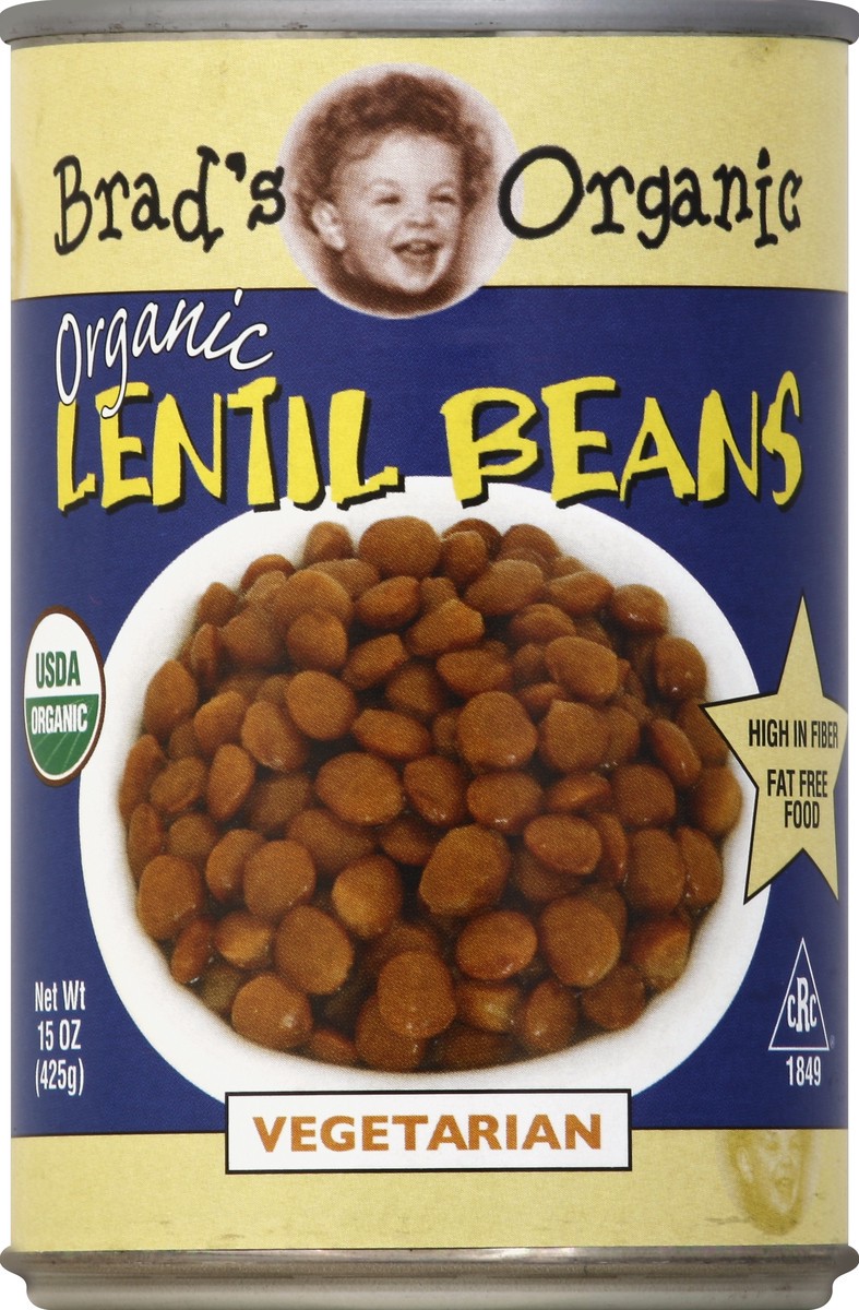 slide 2 of 2, Brad's Organic Lentil Beans 15 oz, 15 oz