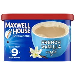 Maxwell House French Vanilla Café-Style Instant Coffee Beverage Mix, 8.4 oz. Canister