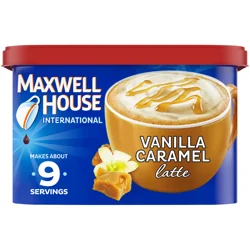Maxwell House Vanilla Caramel Latte Cafe Style Beverage Mix, 8.7 oz. Canister