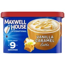 Maxwell House Vanilla Caramel Latte Cafe Style Beverage Mix, 8.7 oz. Canister