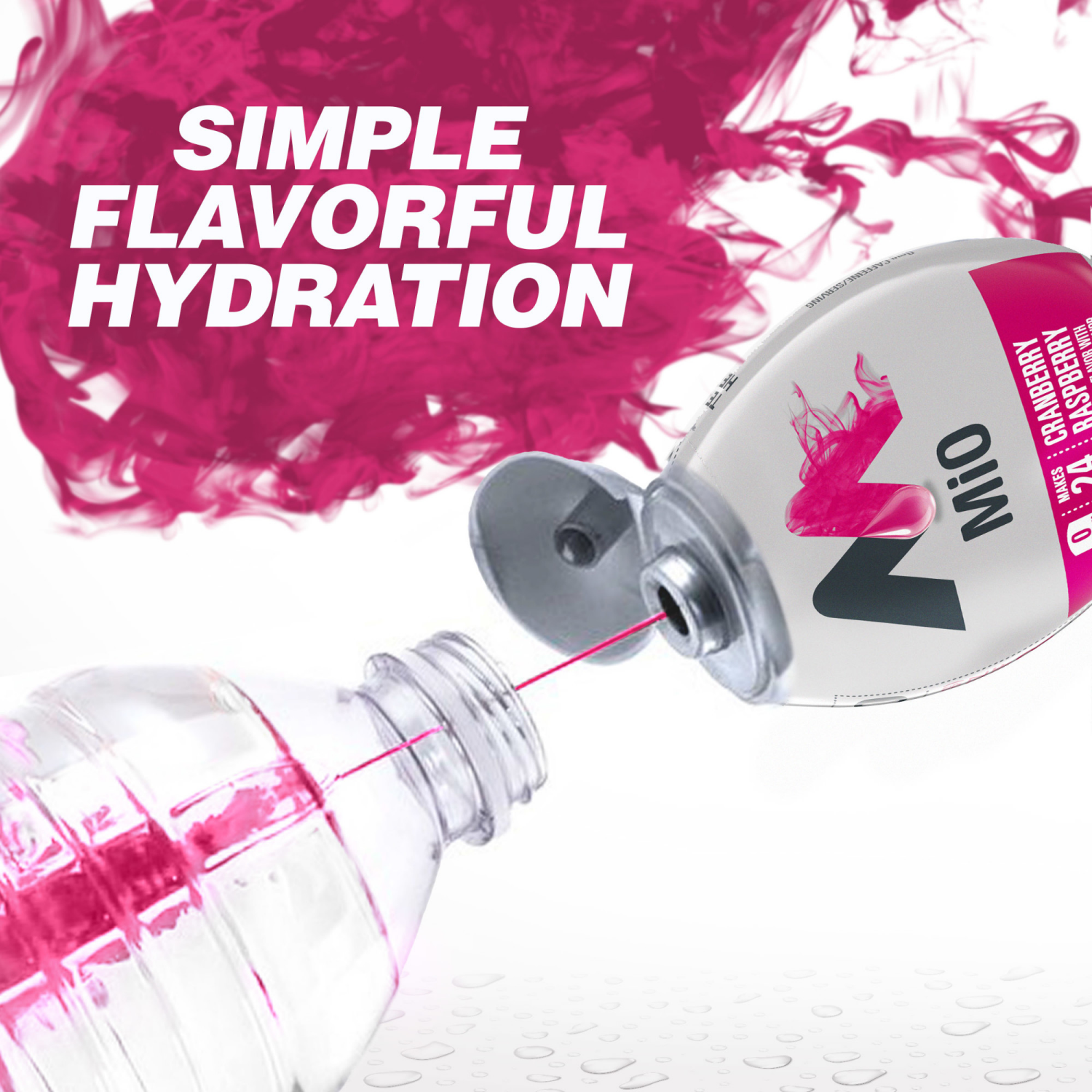 slide 2 of 8, MiO Cranberry Raspberry Liquid Water Enhancer , Caffeine Free, 1.62 fl oz Bottle, 1.62 fl oz