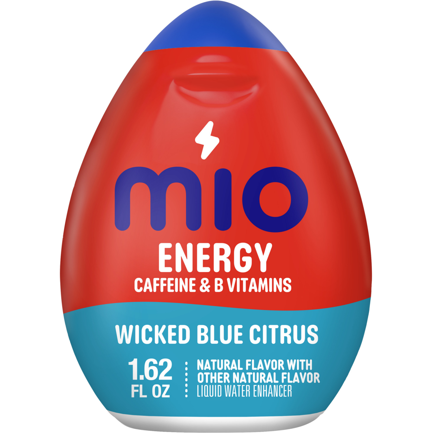 slide 1 of 8, MiO Wicked Blue Citrus Naturally Flavored Liquid Water Enhancer with Caffeine & B Vitamins, 1.62 fl oz Bottle, 1.62 fl oz