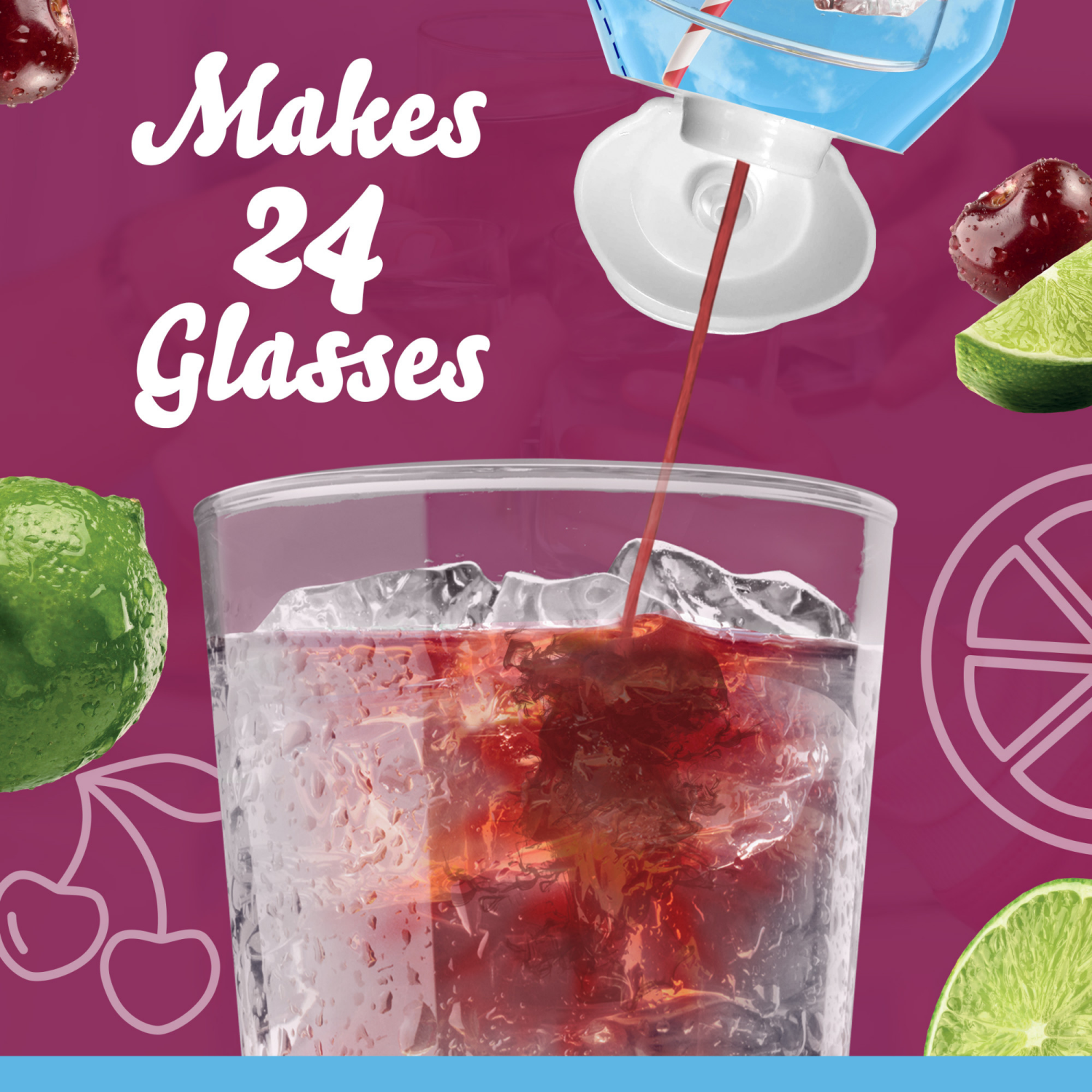 slide 4 of 8, Crystal Light Liquid Black Cherry Lime Naturally Flavored Drink Mix, 1.62 fl oz