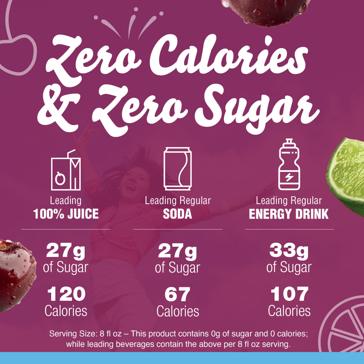 slide 6 of 8, Crystal Light Liquid Black Cherry Lime Naturally Flavored Drink Mix, 1.62 fl oz