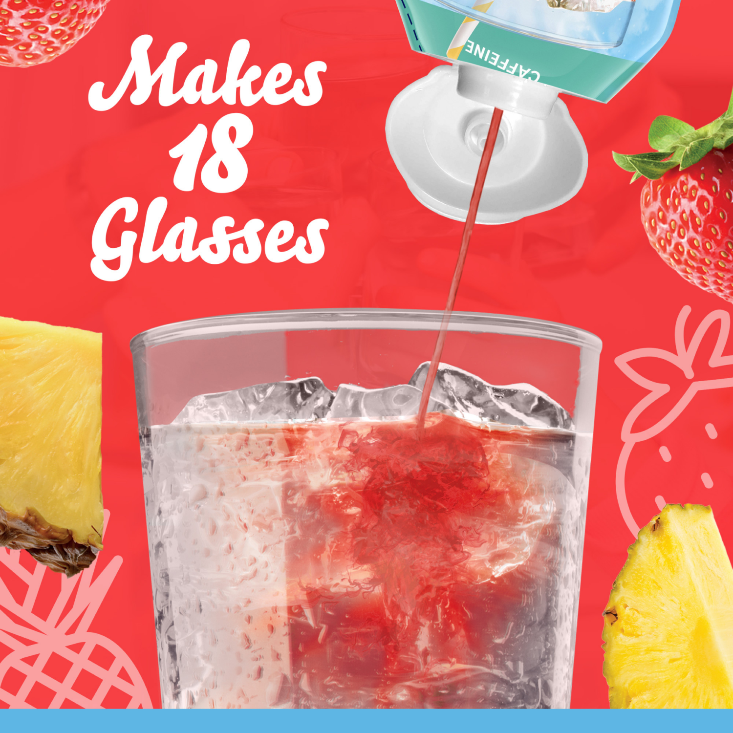 slide 2 of 5, Crystal Light Liquid Strawberry Pineapple Refresh Naturally Flavored Drink Mix with Caffeine, 1.62 fl oz Bottle, 1.62 fl oz