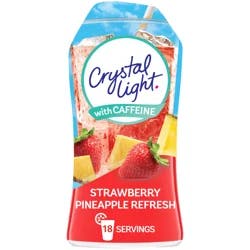 Crystal Light Liquid Strawberry Pineapple Refresh Naturally Flavored Drink Mix with Caffeine, 1.62 fl oz Bottle