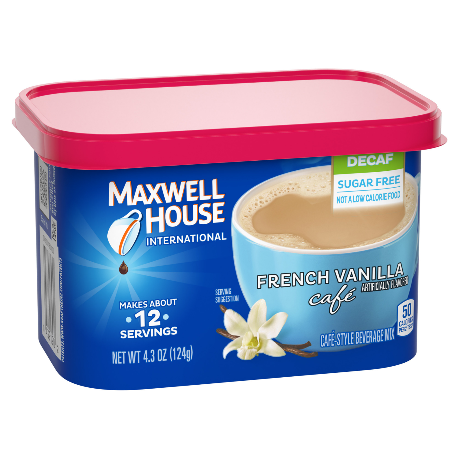 slide 7 of 8, Maxwell House International French Vanilla Café-Style Decaf Sugar Free Beverage Mix ister - 4 oz, 4 oz