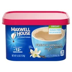Maxwell House International French Vanilla Café-Style Decaf Sugar Free Beverage Mix ister - 4 oz