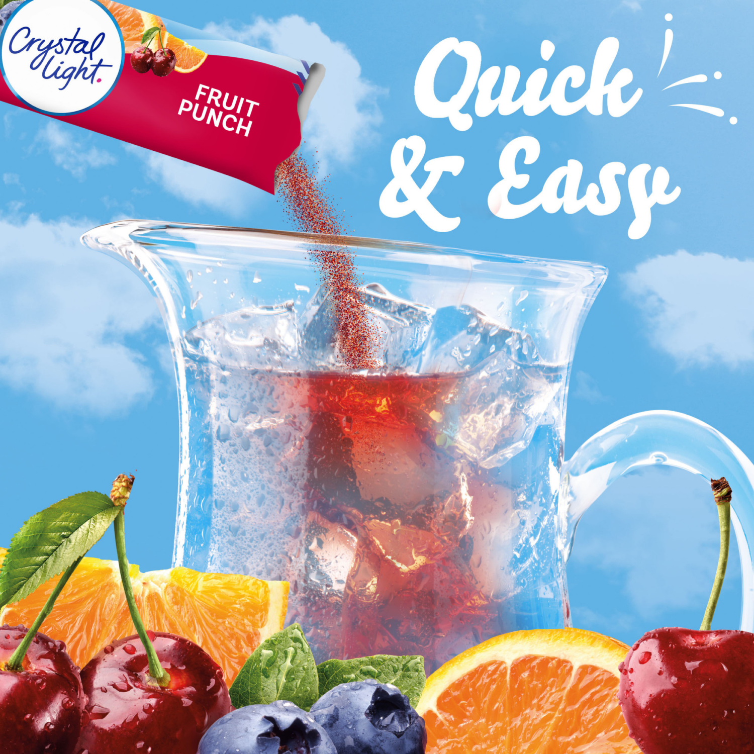 slide 7 of 8, Crystal Light Fruit Punch Drink Mix 6 Packets, 6 ct