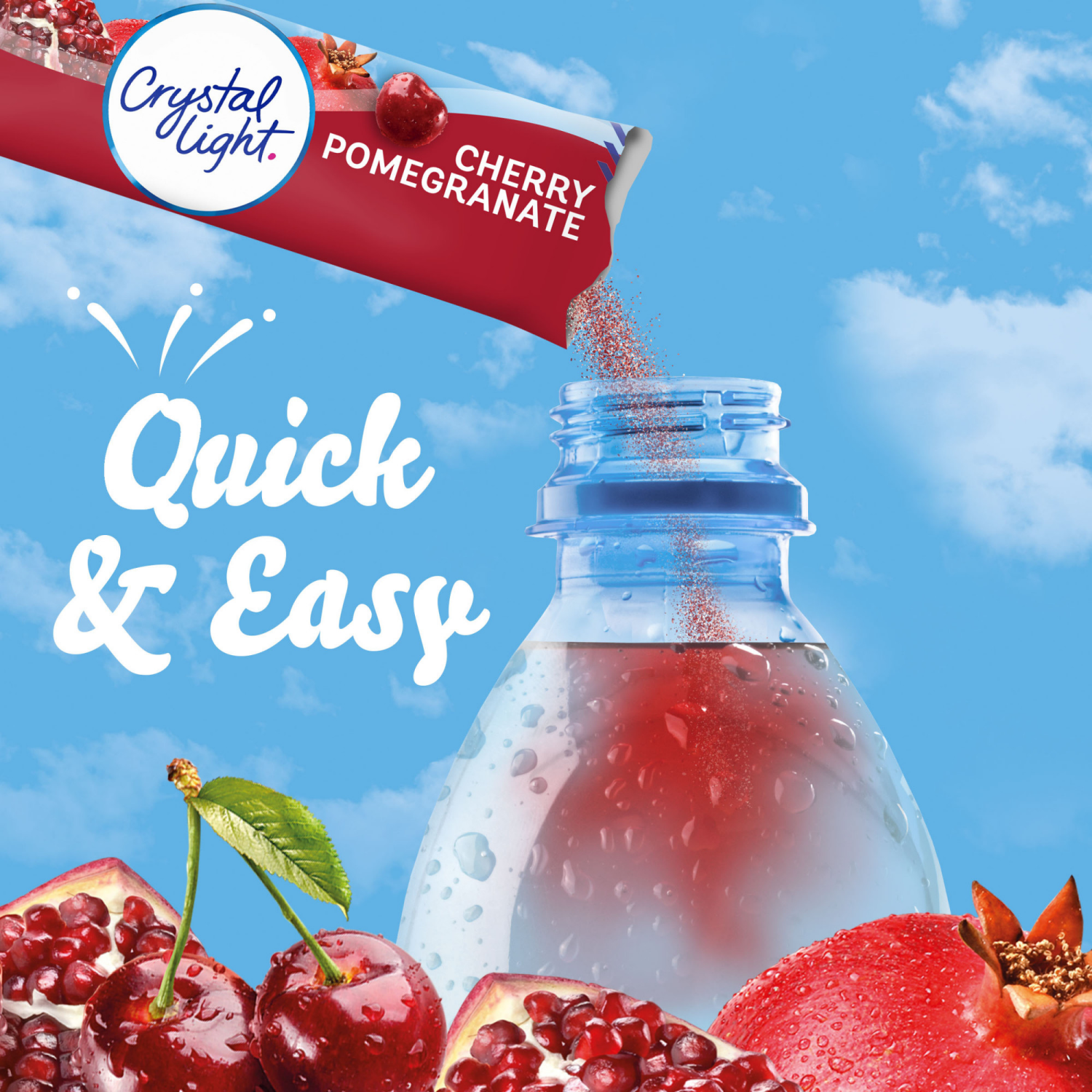 slide 7 of 8, Crystal Light Cherry Pomegranate Naturally Flavored Powdered Drink Mix, 10 ct On-the-Go-Packets, 10 ct