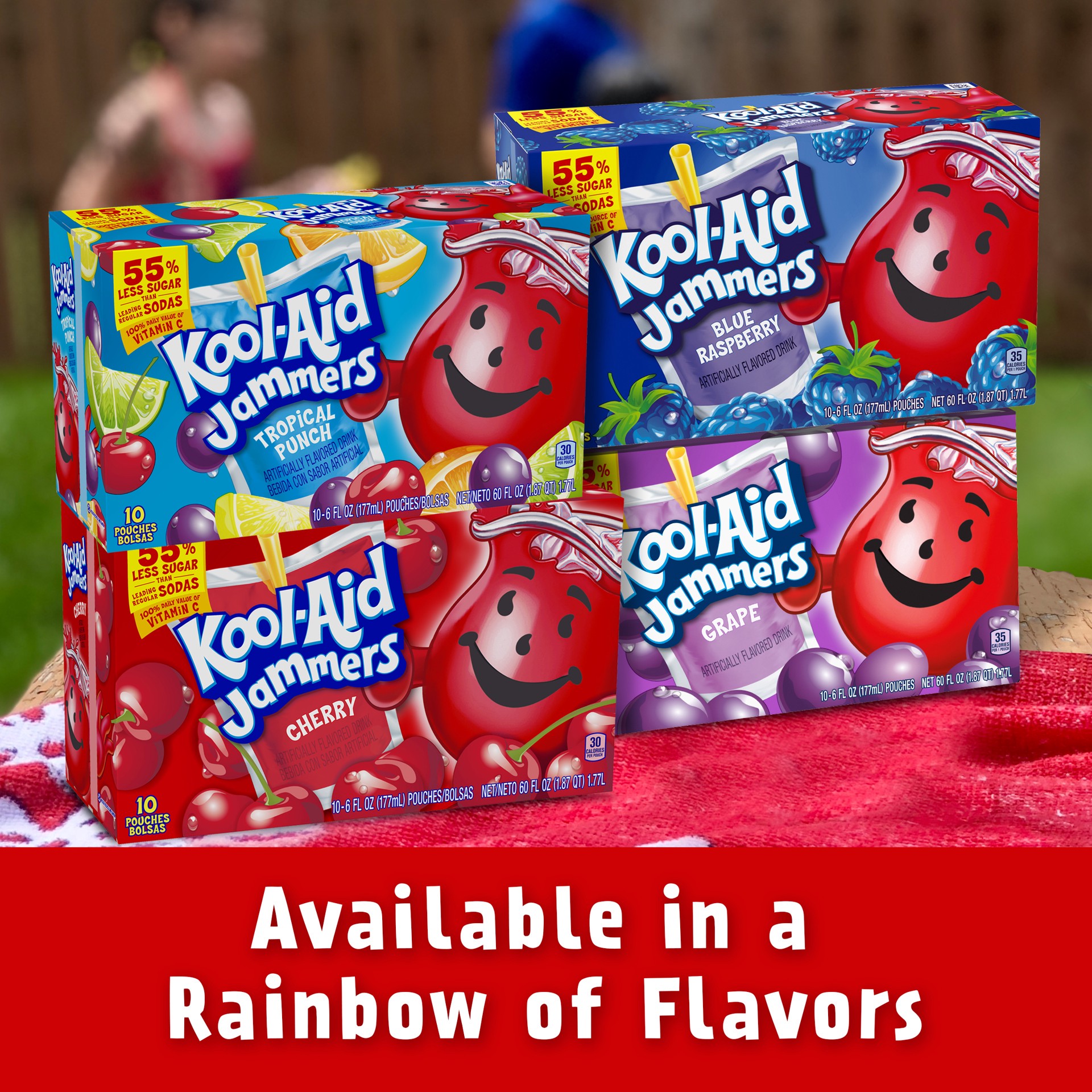 slide 7 of 7, Kool-Aid Jammers Cherry Artificially Flavored Drink Pouches, 60 fl oz