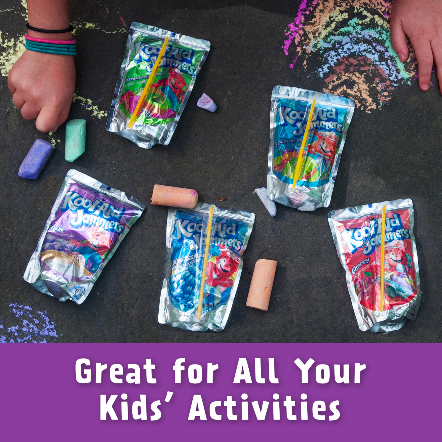 slide 8 of 8, Kool-Aid Jammers Grape Flavored Drink, 10 ct Box, 6 fl oz Pouches, 10 ct