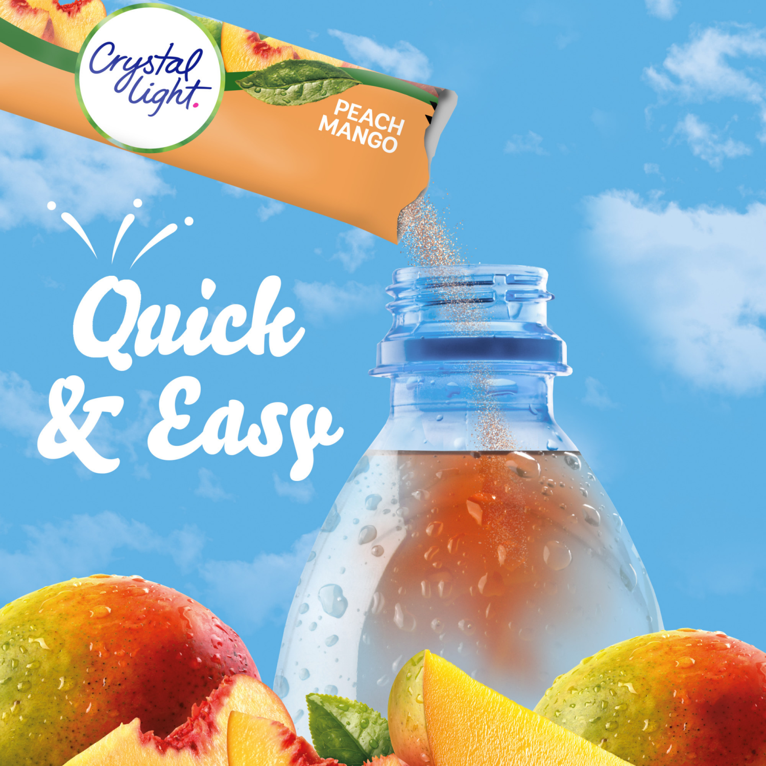 slide 7 of 8, Crystal Light Peach Mango On-The-Go Powdered Drink Mix with Caffeine, 10 ct - 0.7 oz Box, 0.7 oz