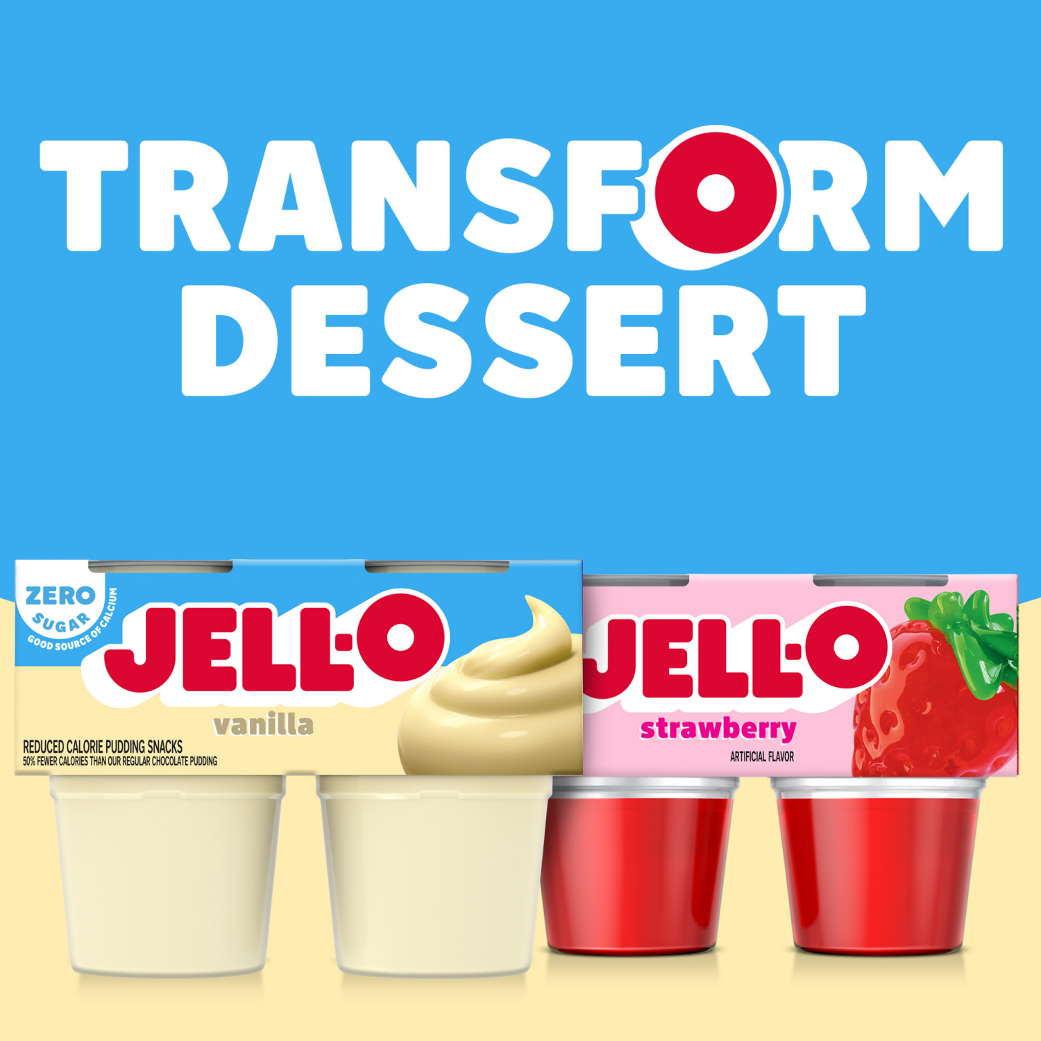 slide 4 of 8, Jell-O Vanilla Artificially Flavored Zero Sugar Ready-to-Eat Pudding Snack Cups, 4 ct Cups, 14.5 oz