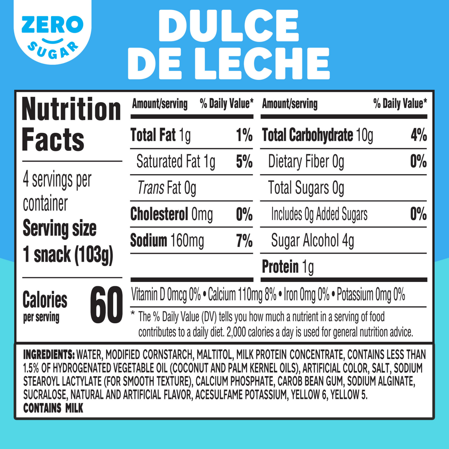 slide 2 of 8, Jell-O Dulce de Leche Artificially Flavored Zero Sugar Ready-to-Eat Pudding Snack Cups, 4 ct Cups, 14.5 oz