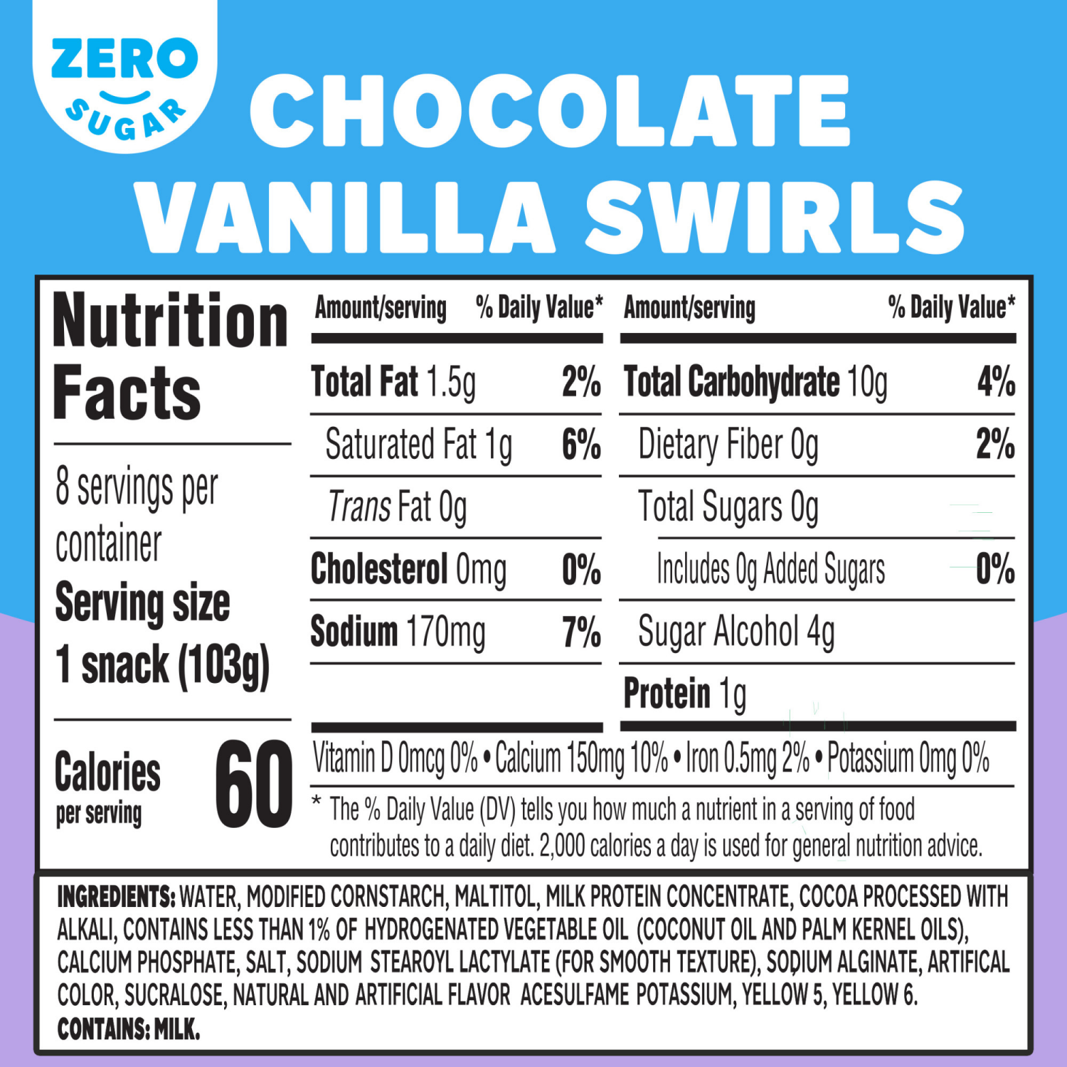 slide 5 of 5, Jell-O Chocolate Vanilla Swirls Artificially Flavored Zero Sugar Ready-to-Eat Pudding Snack Cups Family Size Pack, 8 ct Cups, 8 ct