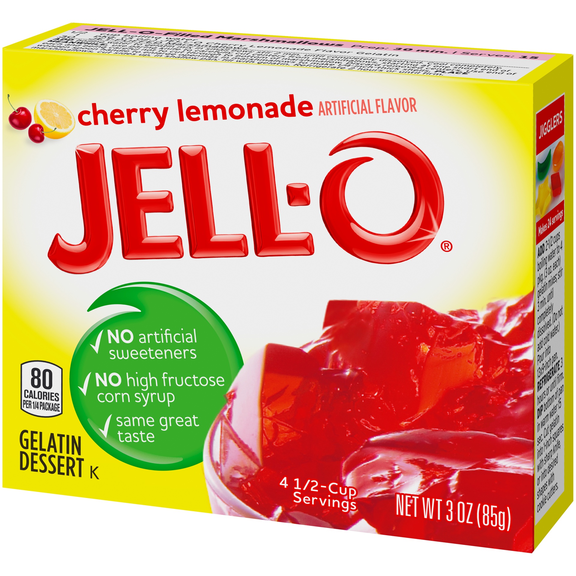 slide 4 of 6, Jell-O Cherry Lemonade Gelatin Dessert Mix, 3 oz