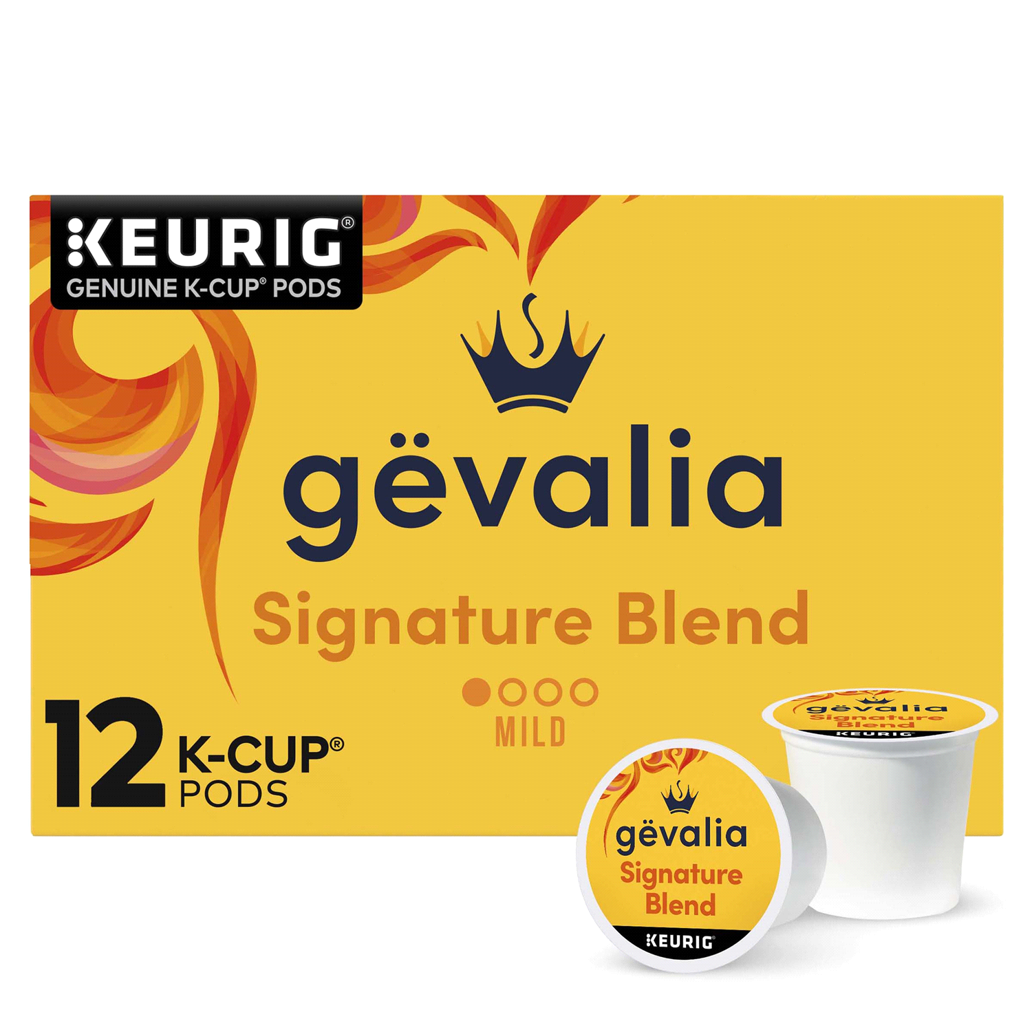 slide 1 of 5, Gevalia Signature Blend Mild Light Roast K-Cup Coffee Pods, 12 ct Box, 12 ct