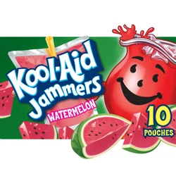 Kool-Aid Jammers Watermelon Flavored Drink, 10 ct Box, 6 fl oz Pouches