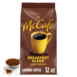 McCafé Ground Light Roast Breakfast Blend Coffee 12 oz