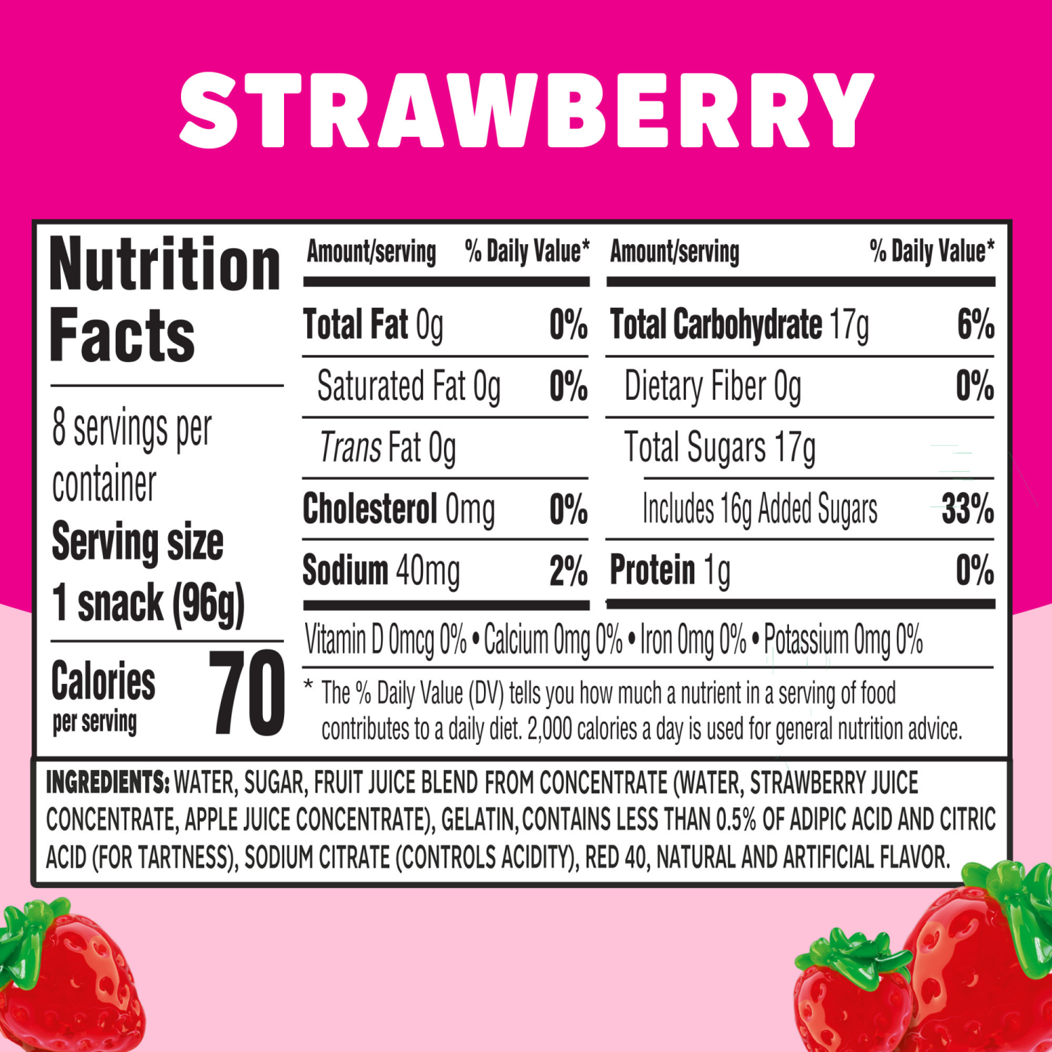slide 5 of 5, Jell-O Original Strawberry Artificially Flavored Ready-to-Eat Snack Cups Gelatin Value Pack, 8 ct Cups, 8 ct