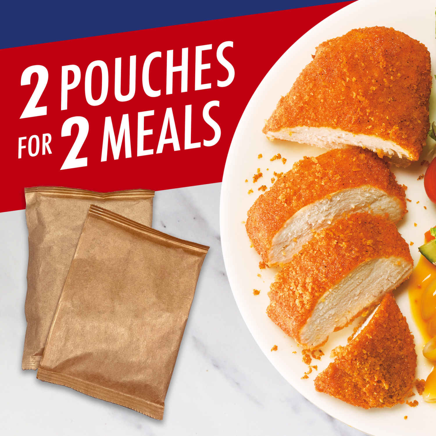 slide 4 of 5, Shake 'N Bake Original Chicken Seasoned Coating Mix, 4.5 oz Box, 2 ct Packets, 4.5 oz