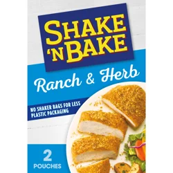 Shake 'n Bake Ranch & Herb Seasoned Coating Mix, 4.75 oz Box, 2 ct Packets
