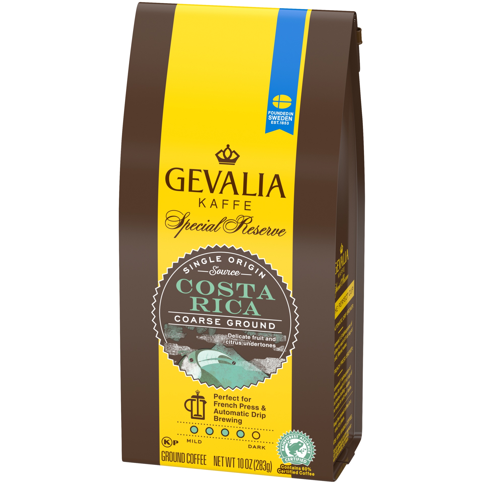 slide 3 of 5, Gevalia Special Reserve Costa Rica Single Origin Medium Roast Ground Coffee - 12 oz, 12 oz