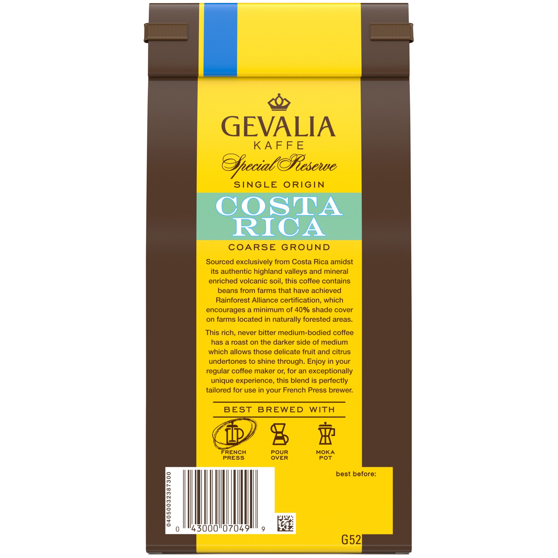 slide 4 of 5, Gevalia Special Reserve Costa Rica Single Origin Medium Roast Ground Coffee - 12 oz, 12 oz