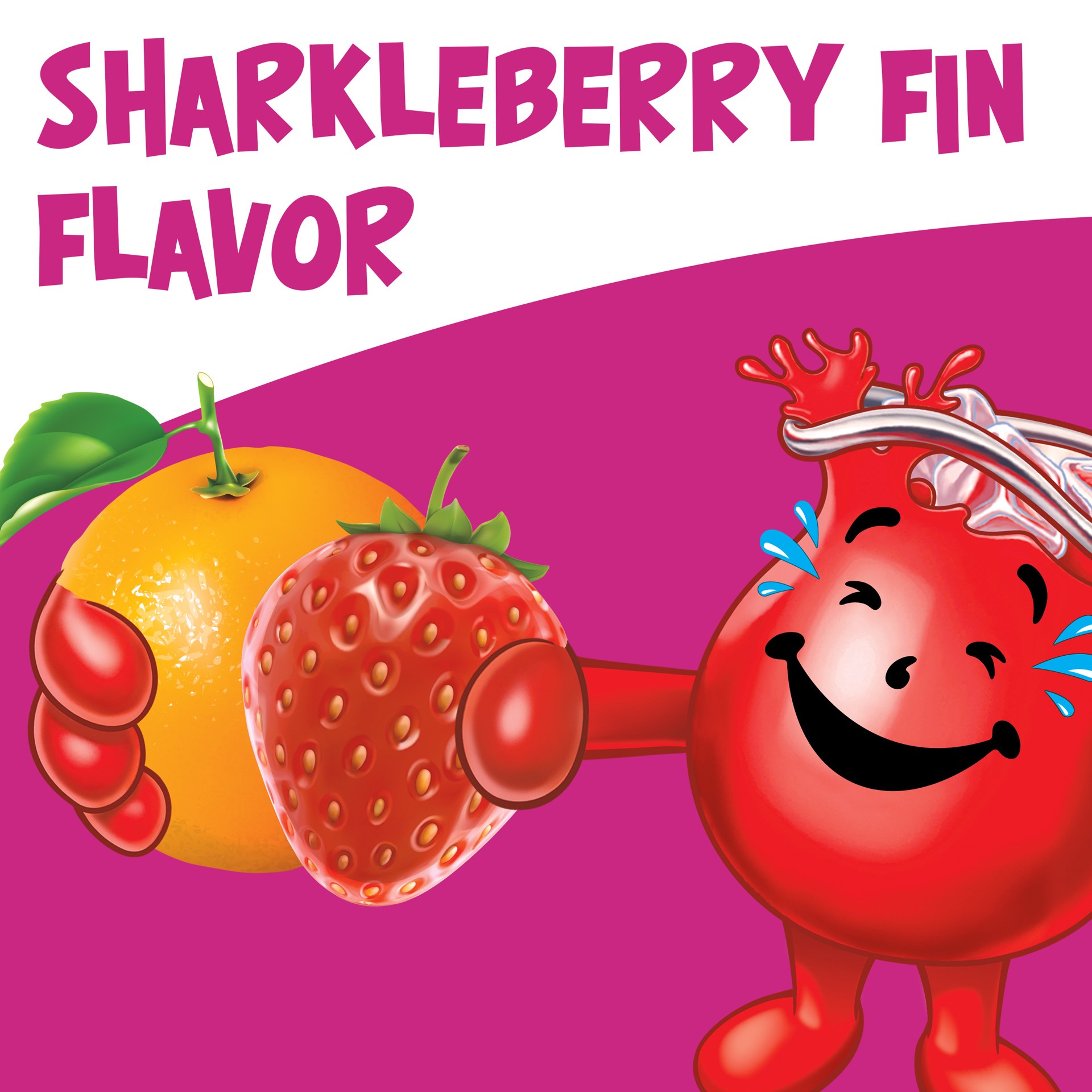 slide 2 of 3, Kool-Aid Jammers Sharkleberry Fin Strawberry Orange Punch Artificially Flavored Soft Drink Pouches, 60 fl oz