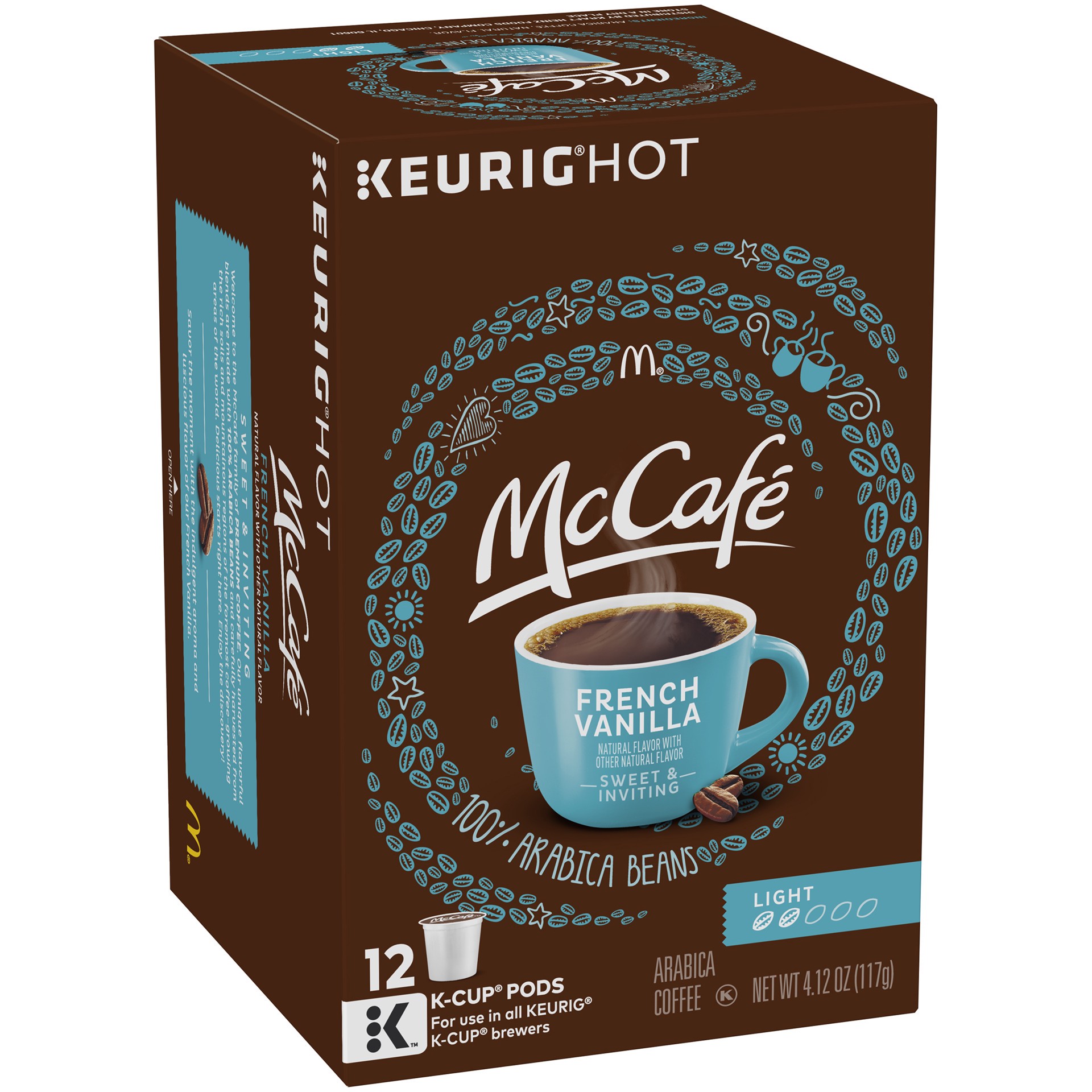 slide 5 of 5, McCafé Light Roast French Vanilla Coffee K-Cup Pods, Caffeinated- 12 ct, 12 ct; 4.12 oz