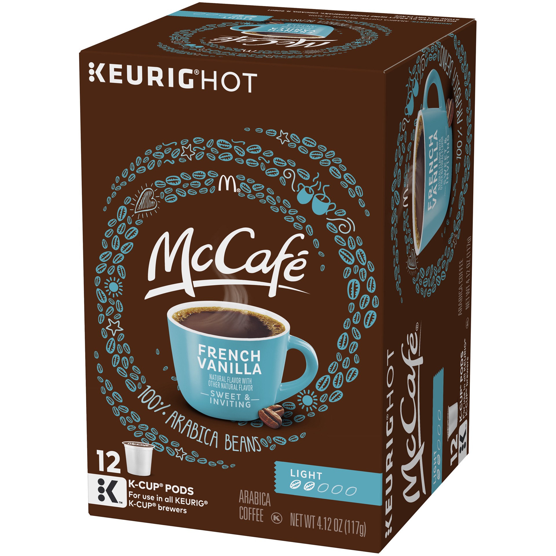 slide 4 of 5, McCafé Light Roast French Vanilla Coffee K-Cup Pods, Caffeinated- 12 ct, 12 ct; 4.12 oz