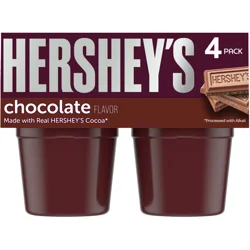 Hershey's Chocolate Ready-to-Eat Pudding Snacks with Milk & Real Cocoa, 4 ct Cups