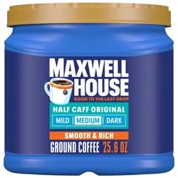 Maxwell House Medium Roast Half Caff Ground Coffee, 25.6 oz. Canister