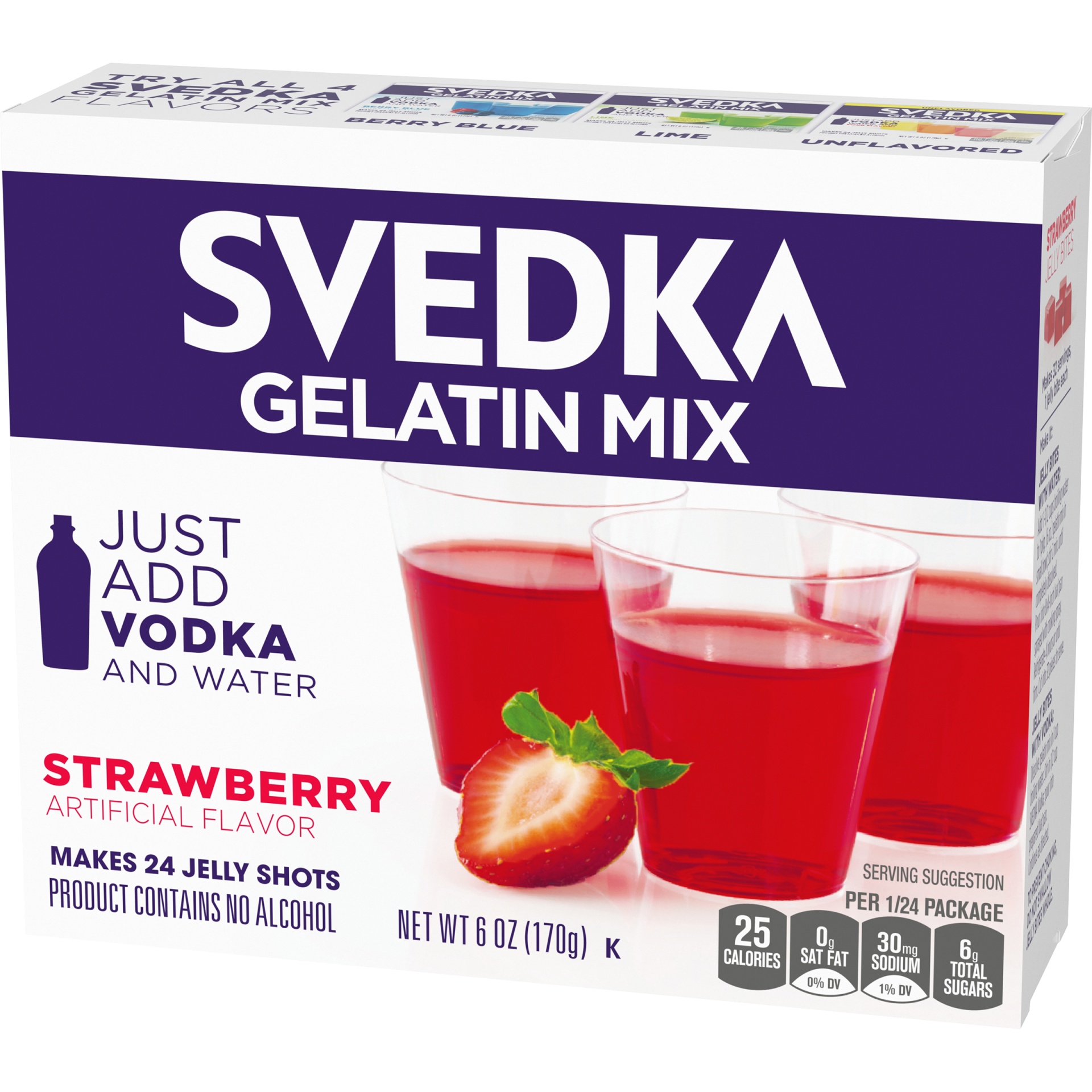 slide 3 of 6, Svedka Just Add Vodka & Water Strawberry Jelly Shots Gelatin Mix, 6 oz
