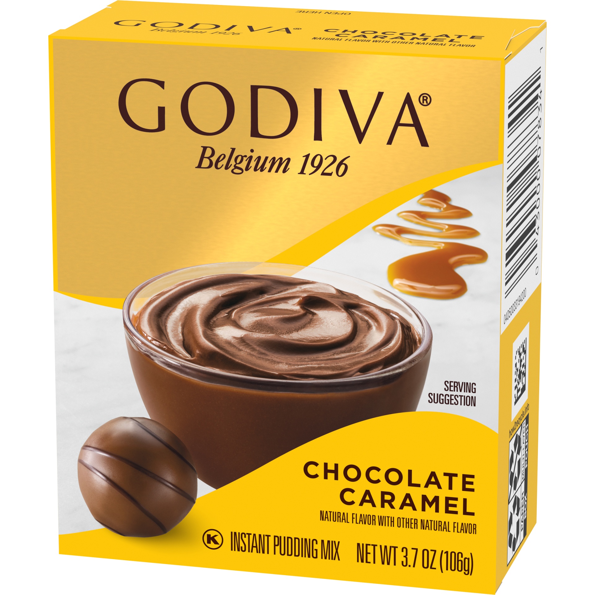 slide 4 of 6, Godiva Chocolate Caramel Instant Pudding Mix, 3.7 oz