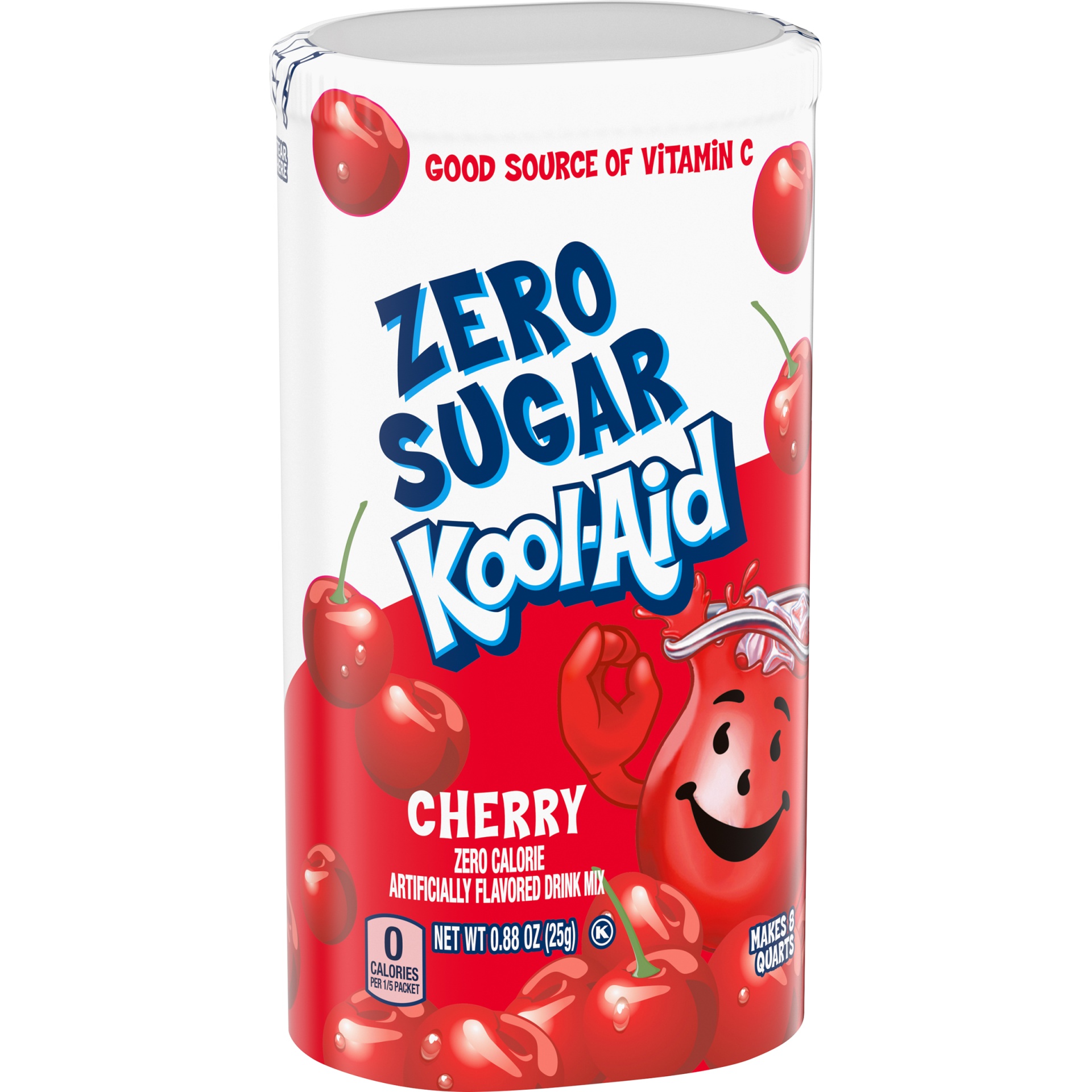 slide 2 of 6, Kool-Aid Cherry Zero Sugar Artificially Flavored Powdered Soft Drink Mix Pitcher Packets, 0.88 oz