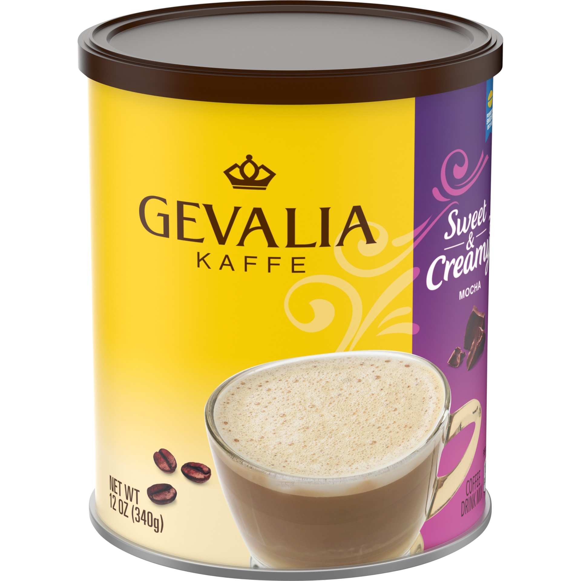 slide 2 of 6, Gevalia Sweet & Creamy Mocha Instant Coffee Drink Mix ister, 12 oz