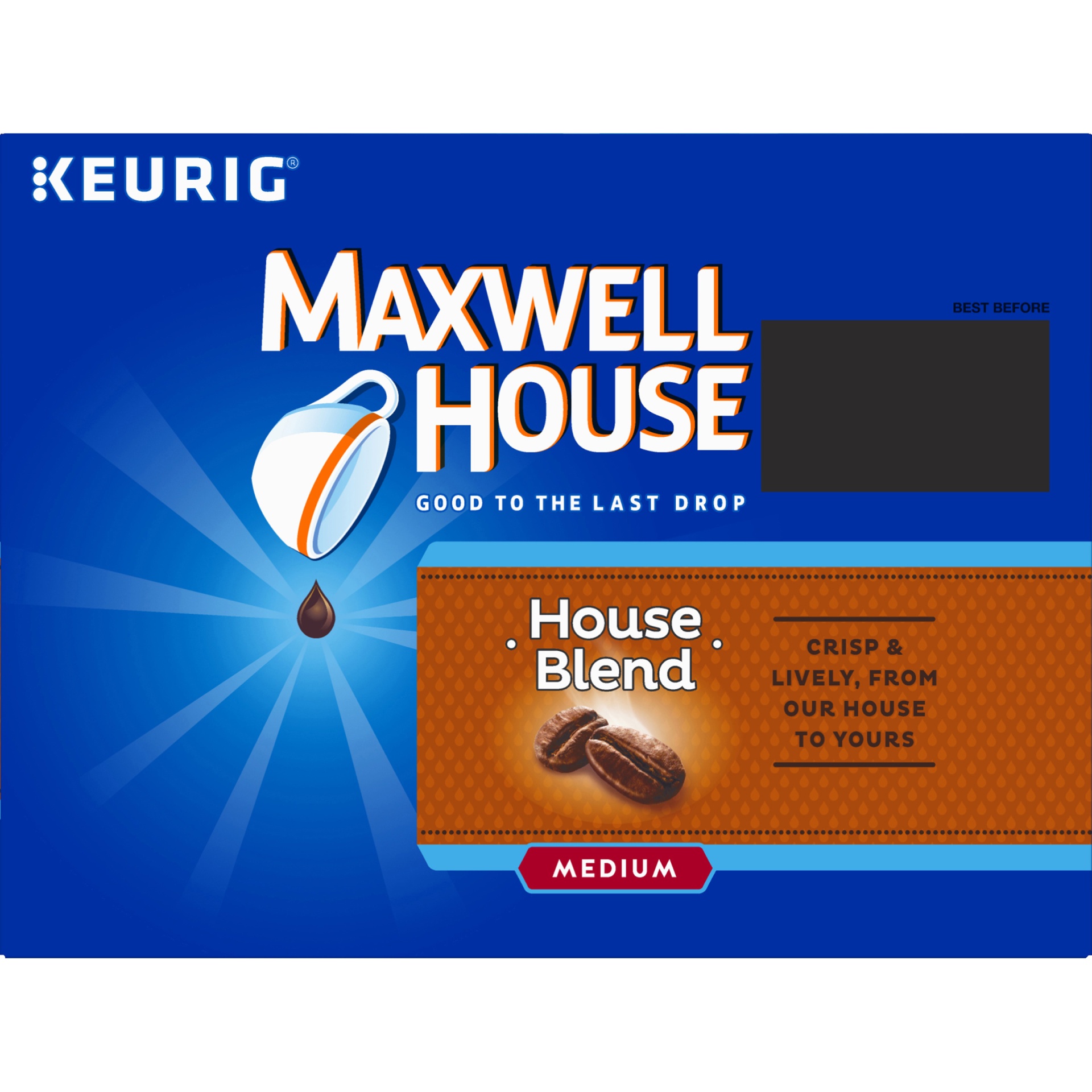 slide 4 of 5, Maxwell House House Blend Medium Roast K-Cup Coffee Pods Value Pack, 11.2 oz