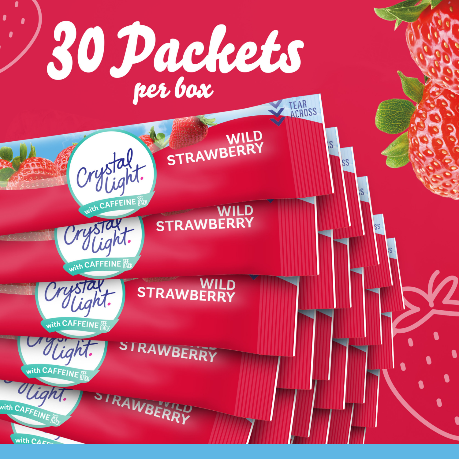 slide 8 of 8, Crystal Light Wild Strawberry Drink Mix 30 0.11 oz Packet 30 ea Box, 30 ct