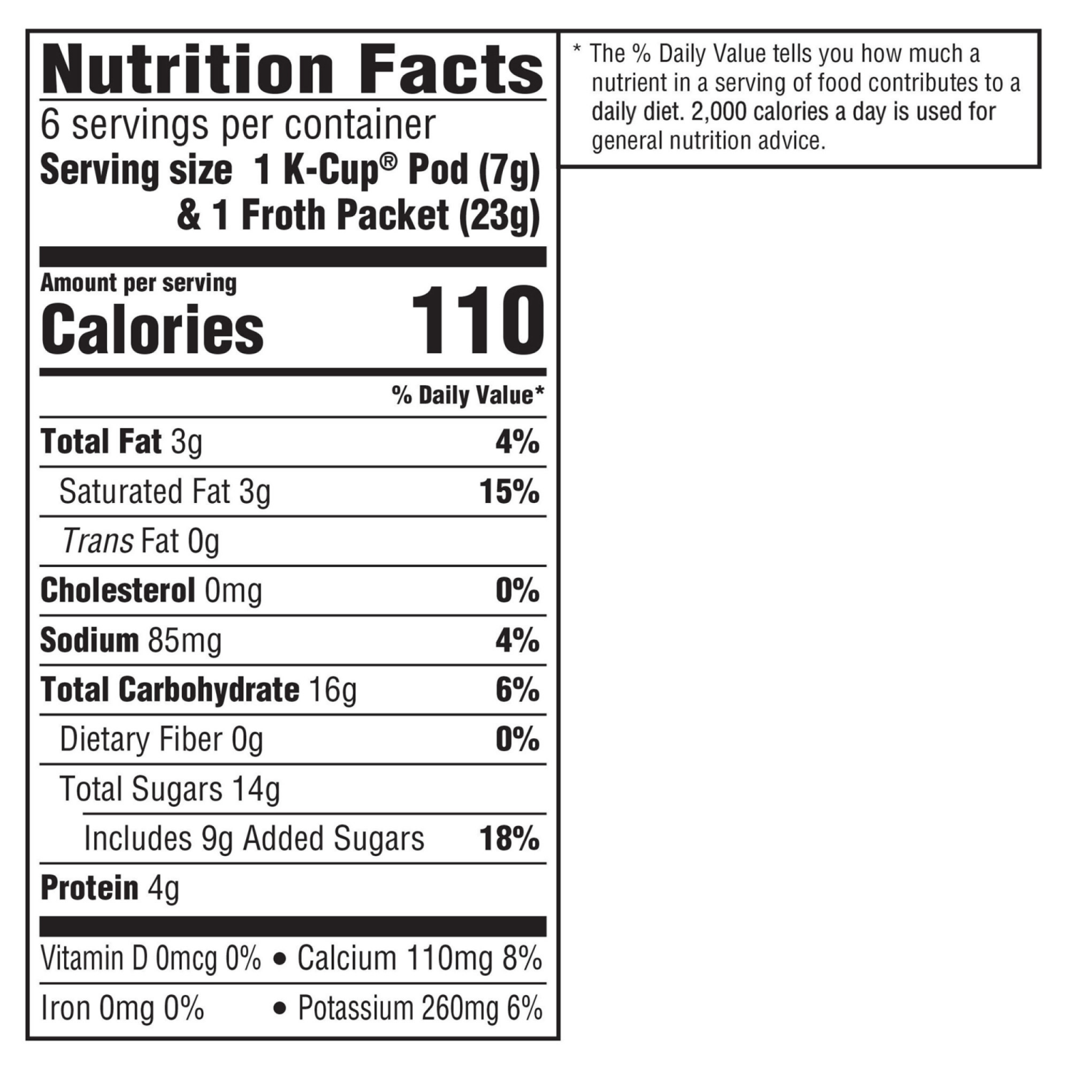 slide 5 of 8, Gevalia Frothy 2-Step Artificially Flavored Caramel Macchiato Espresso Style K-Cup Coffee Pods & Froth Packets Kit, 6 ct Box, 6 ct