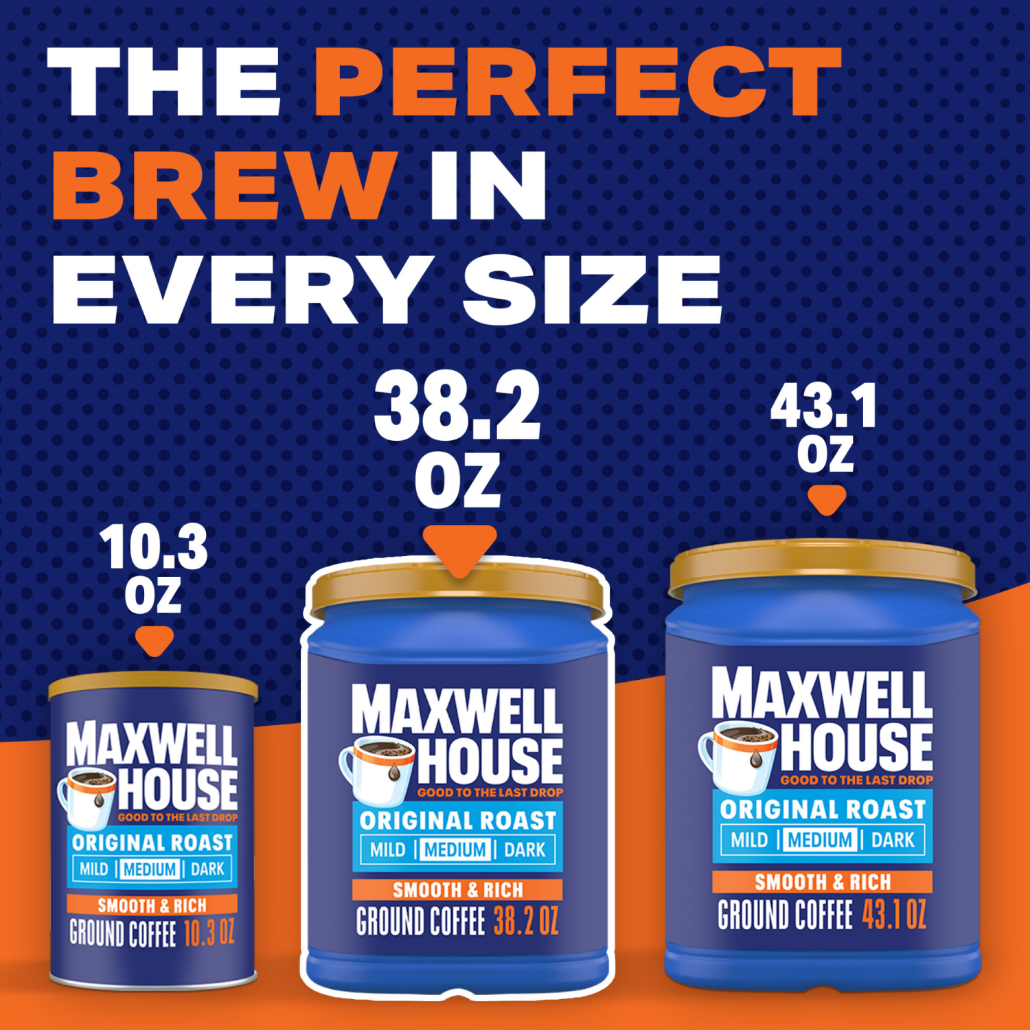 slide 7 of 7, Maxwell House Original Roast Ground Coffee, 38.2 oz Canister, 38.2 oz