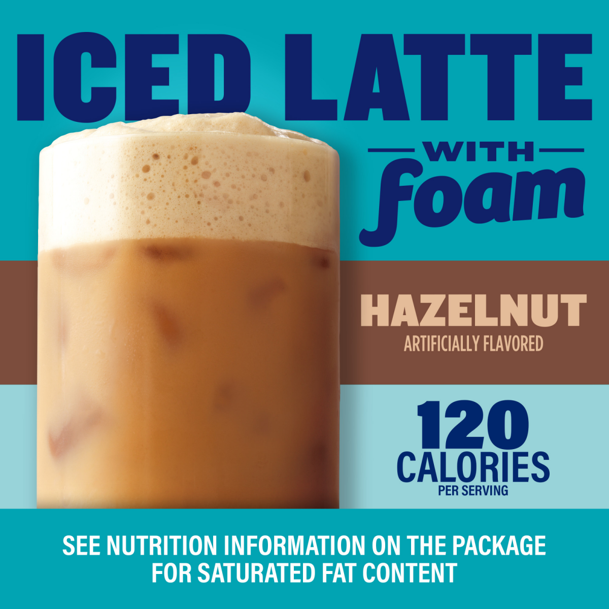 slide 8 of 8, Maxwell House Iced Hazelnut Latte with Foam Instant Coffee Drink Mix, 5.82 oz, 6 Packets, 5.82 oz
