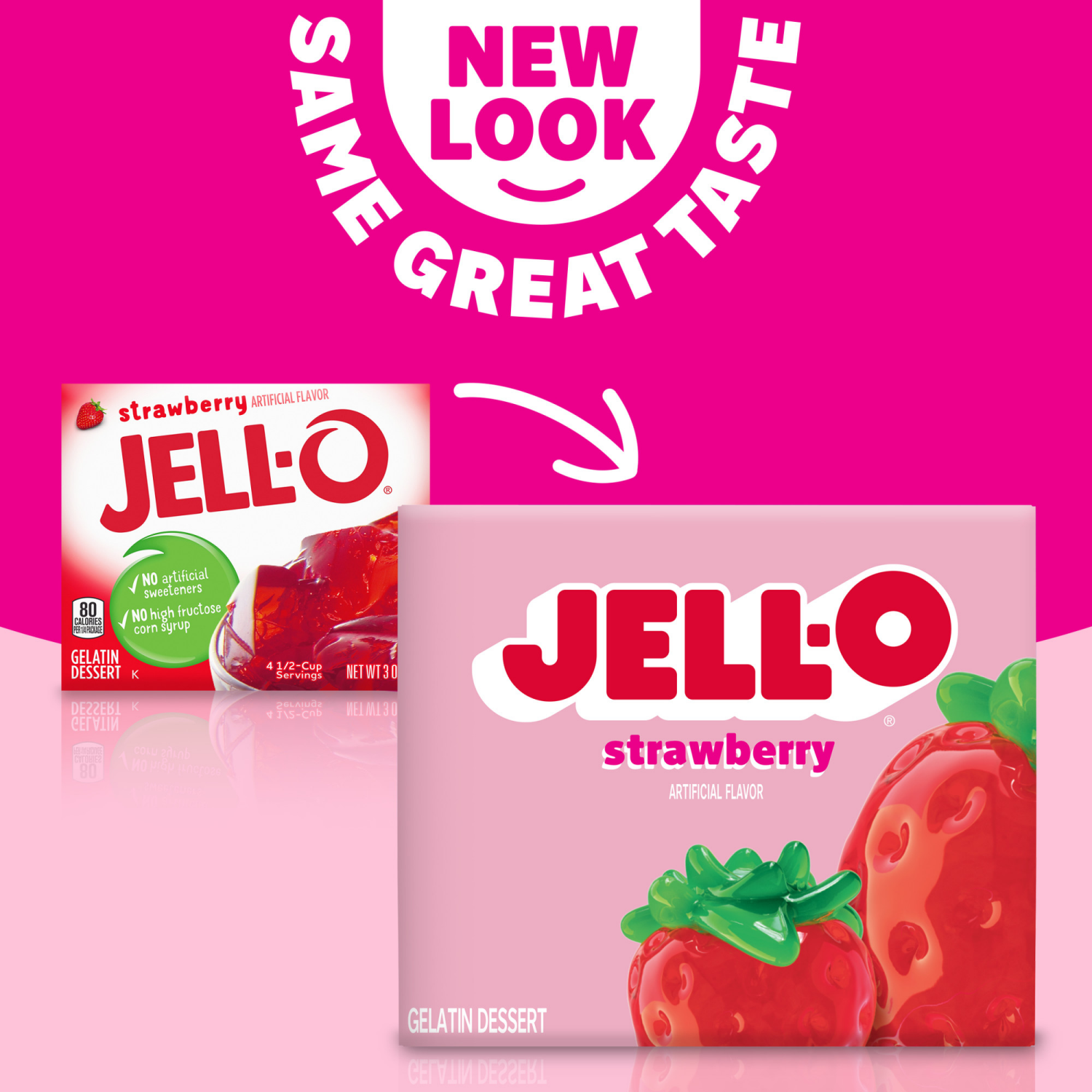 slide 4 of 5, Jell-O Strawberry Artificially Flavored Gelatin Dessert Mix, 3 oz Box, 3 oz